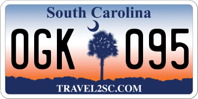 SC license plate OGK095