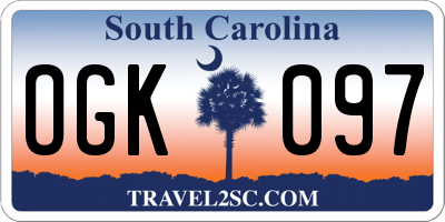 SC license plate OGK097