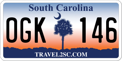 SC license plate OGK146
