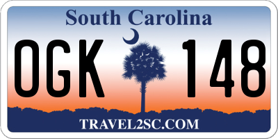 SC license plate OGK148