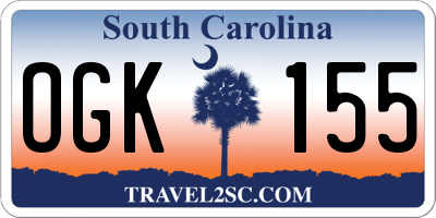 SC license plate OGK155
