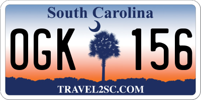 SC license plate OGK156