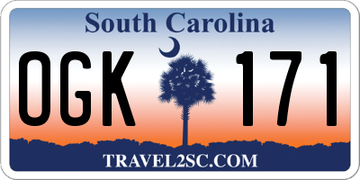 SC license plate OGK171