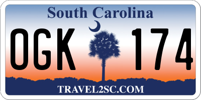 SC license plate OGK174