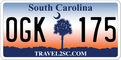 SC license plate OGK175