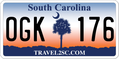 SC license plate OGK176