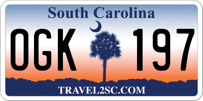 SC license plate OGK197