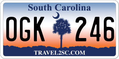 SC license plate OGK246