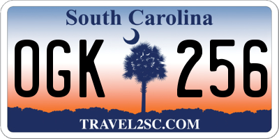 SC license plate OGK256