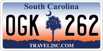 SC license plate OGK262