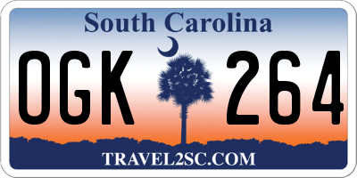 SC license plate OGK264