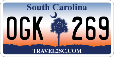 SC license plate OGK269