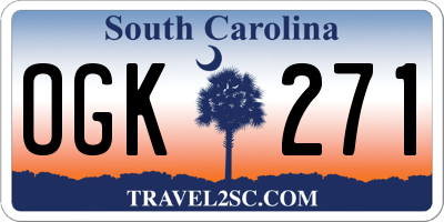 SC license plate OGK271
