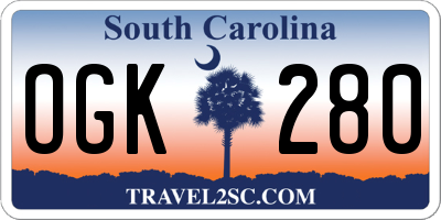 SC license plate OGK280