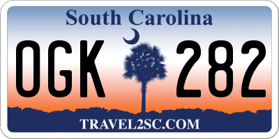 SC license plate OGK282