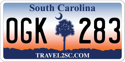 SC license plate OGK283