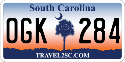 SC license plate OGK284