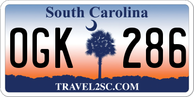 SC license plate OGK286