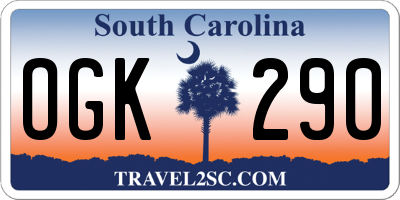 SC license plate OGK290