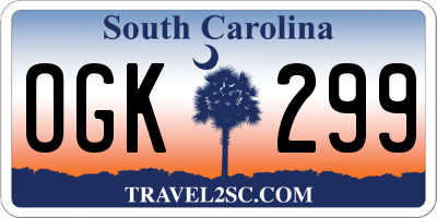 SC license plate OGK299