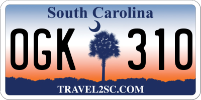 SC license plate OGK310