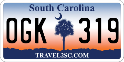 SC license plate OGK319