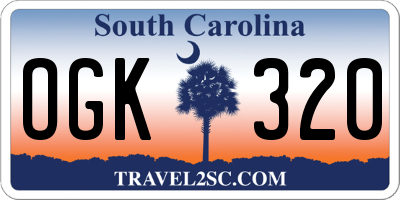 SC license plate OGK320