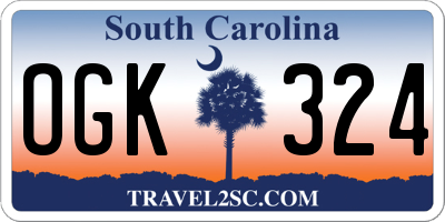 SC license plate OGK324