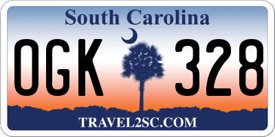 SC license plate OGK328