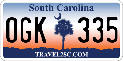 SC license plate OGK335