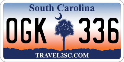 SC license plate OGK336