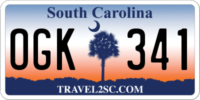 SC license plate OGK341
