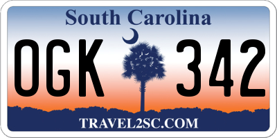 SC license plate OGK342