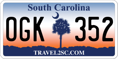 SC license plate OGK352
