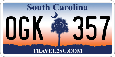 SC license plate OGK357