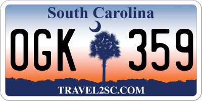 SC license plate OGK359