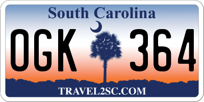 SC license plate OGK364