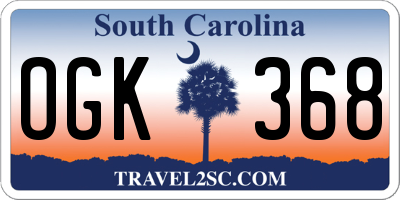 SC license plate OGK368