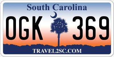 SC license plate OGK369
