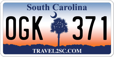 SC license plate OGK371