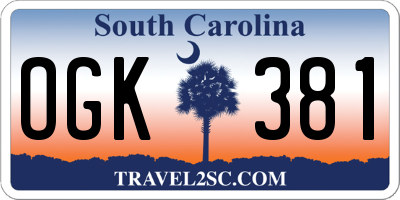 SC license plate OGK381