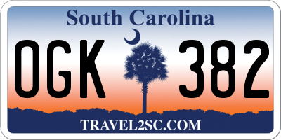 SC license plate OGK382