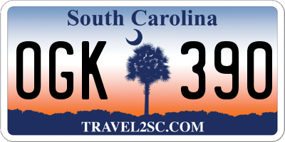 SC license plate OGK390
