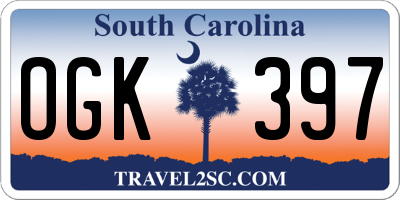 SC license plate OGK397