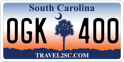 SC license plate OGK400