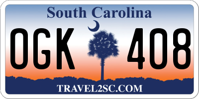 SC license plate OGK408