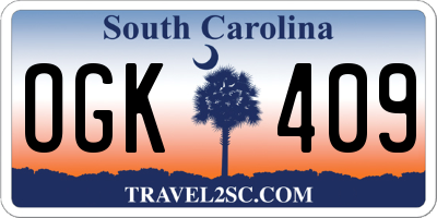 SC license plate OGK409