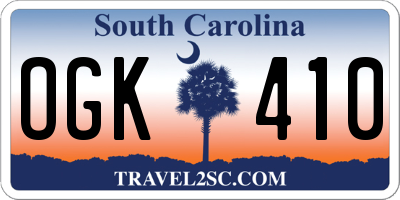 SC license plate OGK410