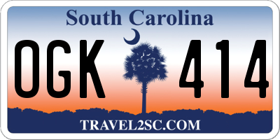 SC license plate OGK414