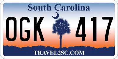 SC license plate OGK417